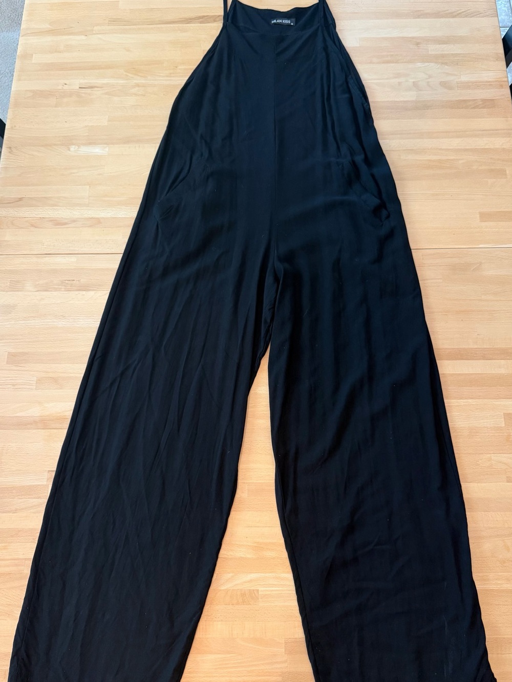 Milan Kiss, Black Wide-Leg Sleeveless Jumpsuit